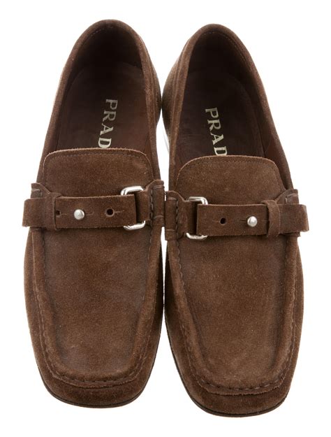 prada square loafer|prada suede loafer.